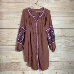 Free People Embroidered Tunic Dress